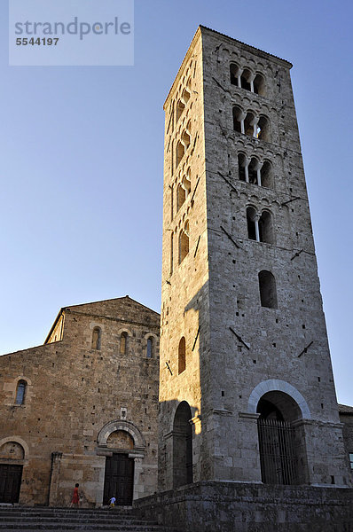 Romanischer Dom  Kathedrale Santa Maria  11. Jh.  Glockenturm  Campanile  Anagni  Latium  Italien  Europa