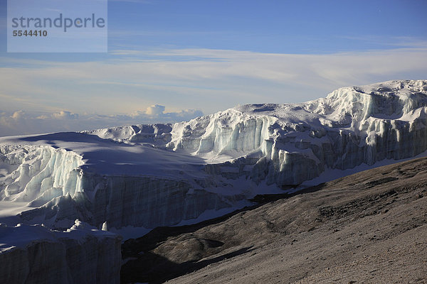 Gletscher auf dem Kilimandscharo  Tansania  Afrika