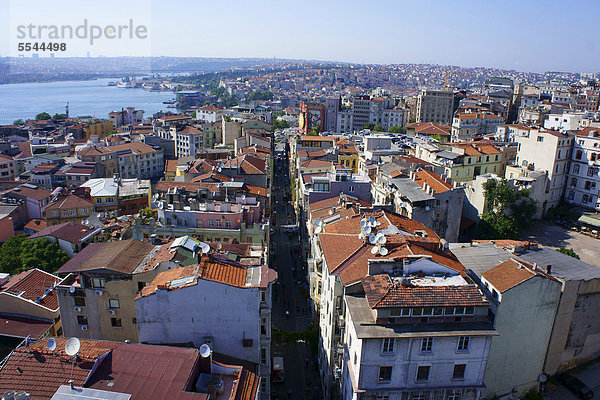 über Großstadt Turm Ansicht Istanbul Türkei