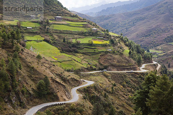 Straße nach Trongsa  Bhutan
