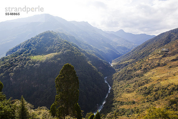 Landschaft in Trongsa  Bhutan