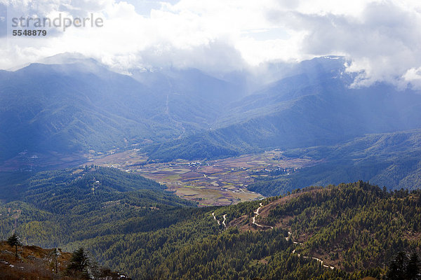 Landschaft in Bumthang  Bhutan