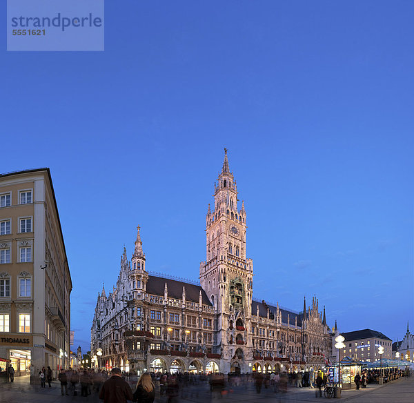 Das Neue Rathaus  Marienplatz  München  Bayern  Deutschland  Europa