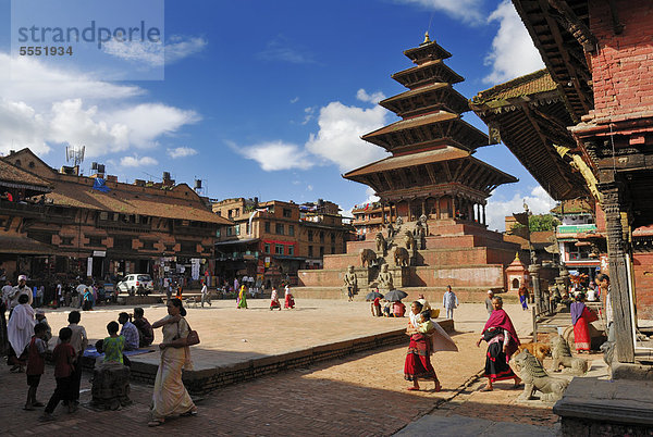 Nyatapola-Pagode  Taumadhi-Platz  Bhaktapur  Kathmandu-Tal  Nepal  Asien