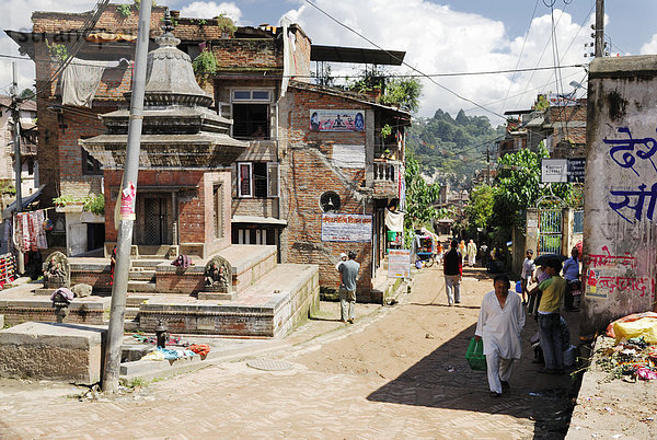 Straßenszene in Kathmandu  Nepal  Asien