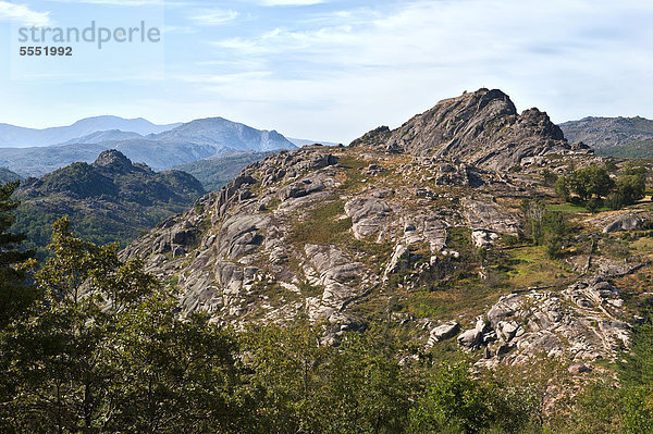 Felsige Landschaft  Nationalpark Peneda Geres  Provinz Minho  Portugal  Europa