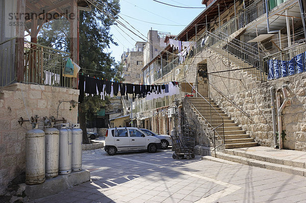 Jerusalem Hauptstadt Gebäude Nachbarschaft Ziehbrunnen Brunnen Schutz Naher Osten typisch Ortsteil Israel