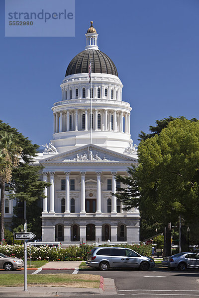 California State Capitol  Sitz der Legislative und des Gouverneurs von Kalifornien  Sacramento  Kalifornien  USA  Nordamerika