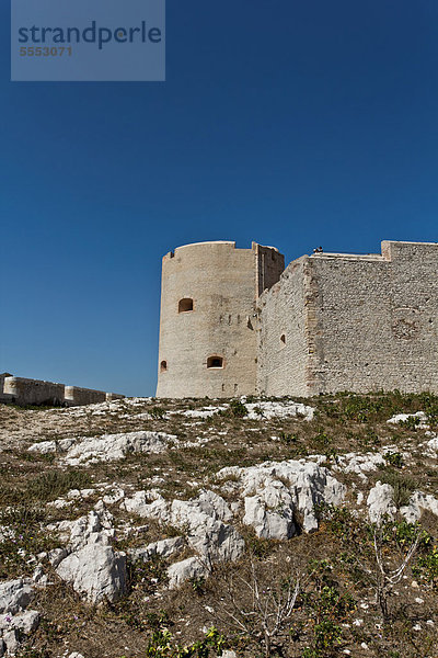 Ch‚teau dIf  Gefängnis des Grafen von Monte Cristo nach Alexandre Dumas  auf der Insel dIf  Bucht von Marseille  Frankreich  Europa