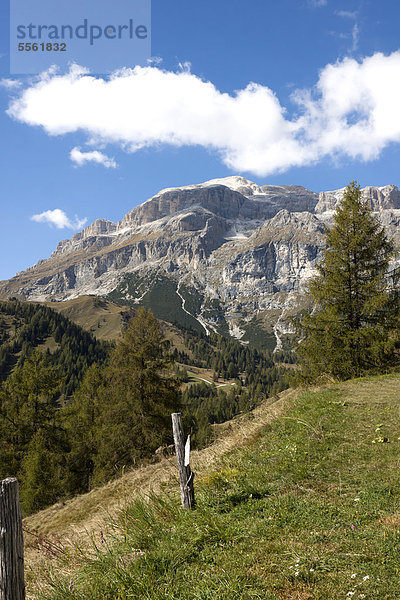 Aussicht von Varda auf Piz BoÈ  3152 m  Sella-Gruppe  Sellaronda  Dolomiten  Italien  Europa