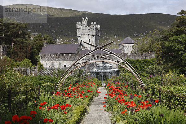Walled Garden  Glenveagh Castle und Garten  Glenveagh Nationalpark  County Donegal  Irland  Europa