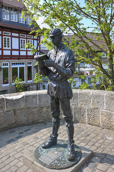 Bartenwetzer  Skulptur des Bildhauers Roland Martin  Melsungen  Hessen  Deutschland  Europa  ÖffentlicherGrund