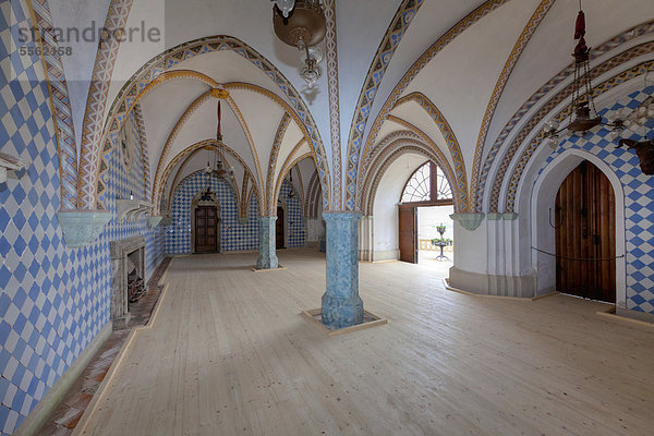 Schloss Stolzenfels  Innenaufnahme  Koblenz  UNESCO-Welterbe Oberes Mittelrheintal  Rheinland-Pfalz  Deutschland  Europa