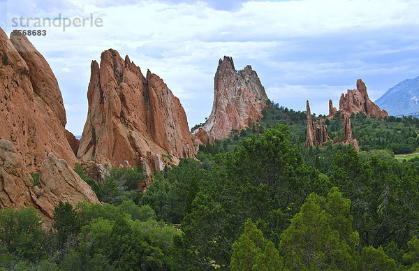 Garden of the Gods in Colorado Springs  Colorado  USA