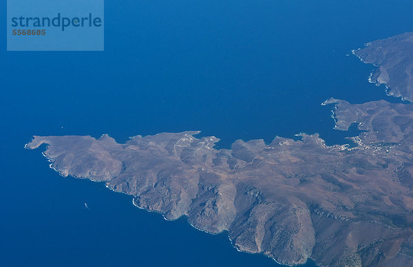 Insel Ansicht Griechenland Luftbild Fernsehantenne griechisch