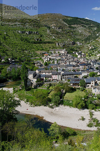 Frankreich Europa Schönheit Dorf Etikett Gorges du Tarn