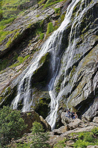 Powerscourt Wasserfall  Enniskerry  Wicklow Mountains  County Wicklow  Irland  Europa