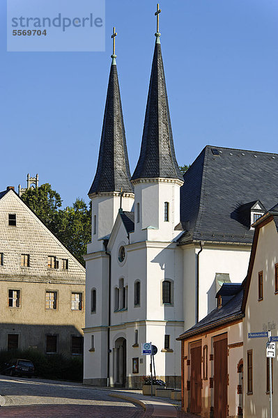 Spitalkirche St. Trinitatis  Schneeberg  Sachsen  Deutschland  Europa