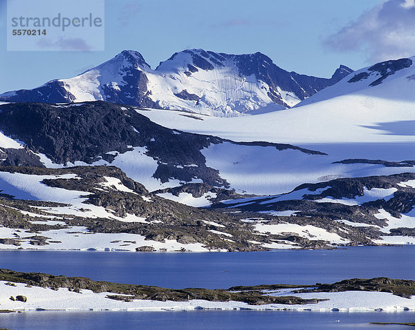 Gletscher FannrÂkbreen  Fannarakbreen  Sognefjell  Sogn og Fjordane  Norwegen  Skandinavien  Europa