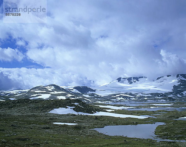 Gletscher FannrÂkbreen  Fannarakbreen  Sognefjell  Sogn og Fjordane  Norwegen  Skandinavien  Europa