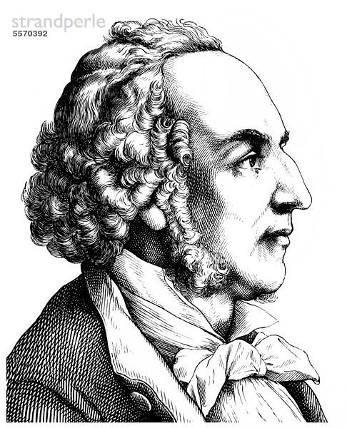 Historische Zeichnung aus dem 19. Jahrhundert  Portrait von Jakob Ludwig Felix Mendelssohn Bartholdy  1809 - 1847  ein deutscher Komponist  Pianist und Organist der Romantik