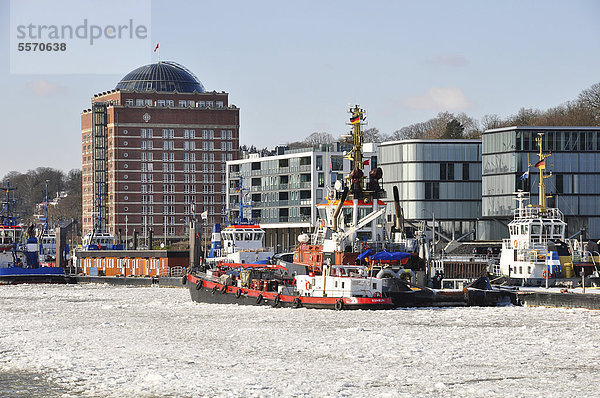 Hafen Europa Winter Schiff Hamburg - Deutschland Deutschland