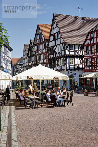 Europa Straße Geschichte Cafe Deutschland Hessen