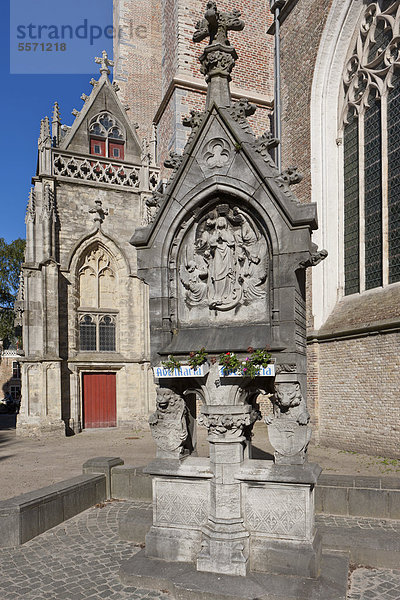 Liebfrauenkirche  Onze-Lieve-Vrouwekerk  Altstadt von Brügge  UNESCO Weltkulturerbe  Westflandern  Flämische Region  Belgien  Europa