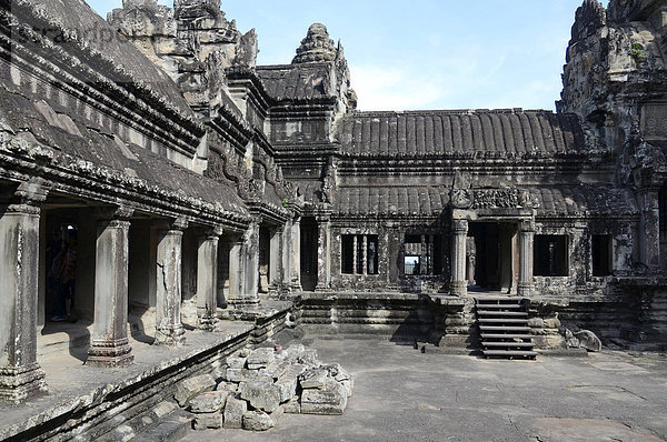 Oberste Ebene  Tempelberg  Angkor Wat  Siem Reap  Kambodscha  Südostasien