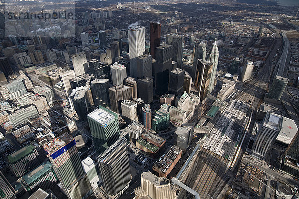 Finanzen über Großstadt Turm Nordamerika Ansicht Kanada Toronto