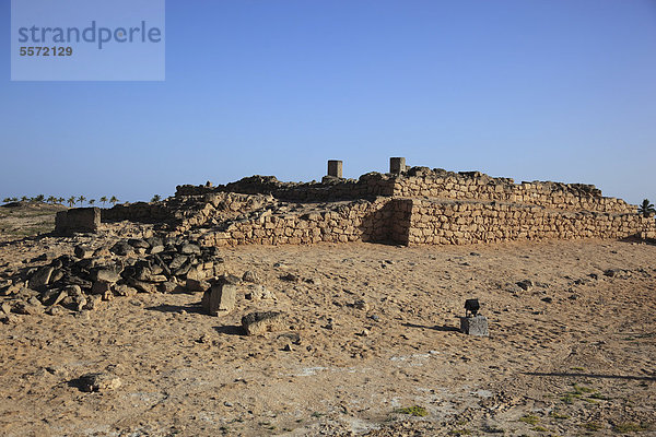 Siedlungsreste der Stadt und Weihrauchhafen Al-Baleed  Unesco Weltkulturerbe  Salala  Salalah  Oman  Arabische Halbinsel  Naher Osten