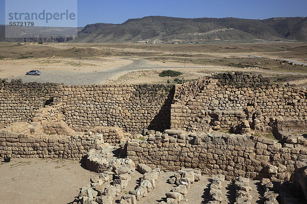 Samhuram  Khor Rouri  Ausgrabungsstätte an der alten Weihrauchstraße  Unesco Weltkulturerbe  nahe Salalah  Salala  Oman  Arabische Halbinsel  Naher Osten