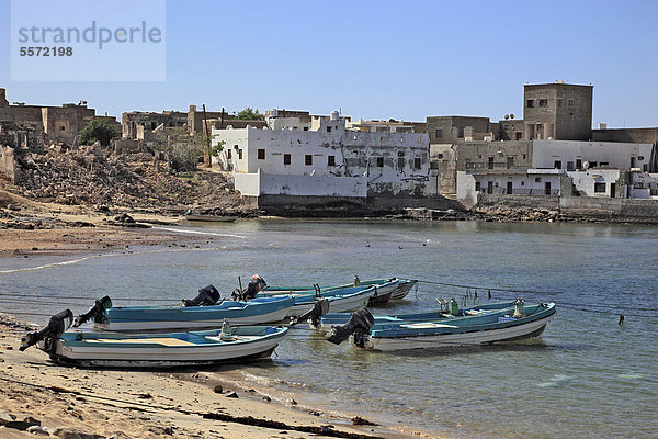 Alter Fischerhafen von Mirbat im Süden des Oman  Arabische Halbinsel  Naher Osten