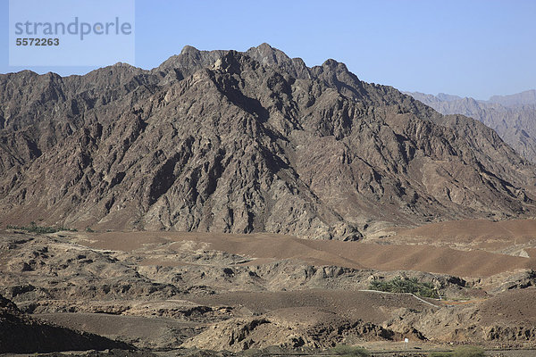 Landschaft am Jebel Shams  Gebirge im Zentraloman  Oman  Arabische Halbinsel  Naher Osten