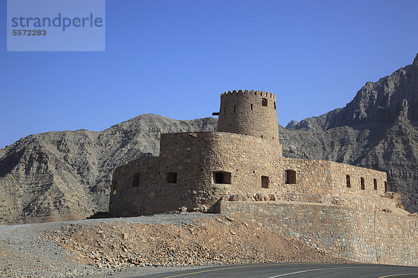 Al Qala Fort  Bukha  Bucha  in der omanischen Enklave Musandam  Oman  Arabische Halbinsel  Naher Osten