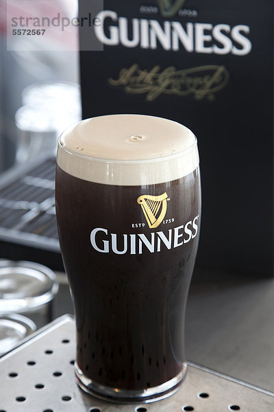 Ein Pint Guinness Bier im Store House der Brauerei Guinness  gehört zum Getränkekonzern Diageo  in Dublin  Irland  Europa