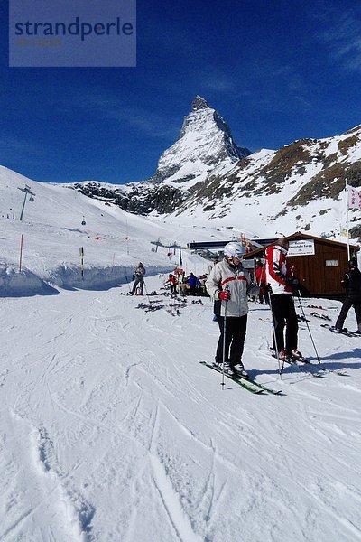 Europa Alpen Kanton Wallis Schweiz Zermatt