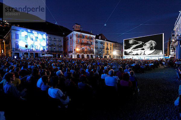 Internationales Filmfestival von Locarno  jährliche Veranstaltung  Piazza Grande  Locarno  Kanton Tessin  Schweiz  Europa Kanton Tessin