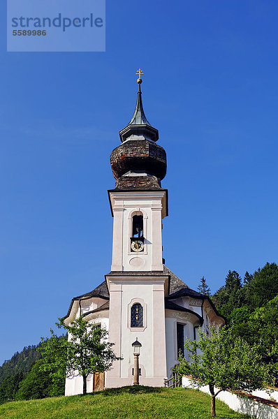 Wallfahrtskirche Maria Gern bei Berchtesgaden  Berchtesgadener Land  Bayern  Deutschland  Europa  ÖffentlicherGrund