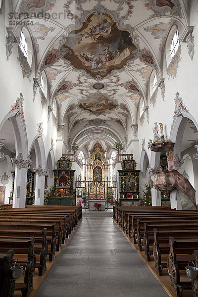 Katholische Kirche Johannes der Täufer  Laufenburg  Hochrhein  Karton Aargau  Schweiz  Europa