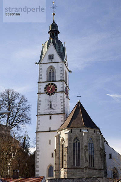 Katholische Kirche Johannes der Täufer  Laufenburg  Hochrhein  Karton Aargau  Schweiz  Europa  ÖffentlicherGrund