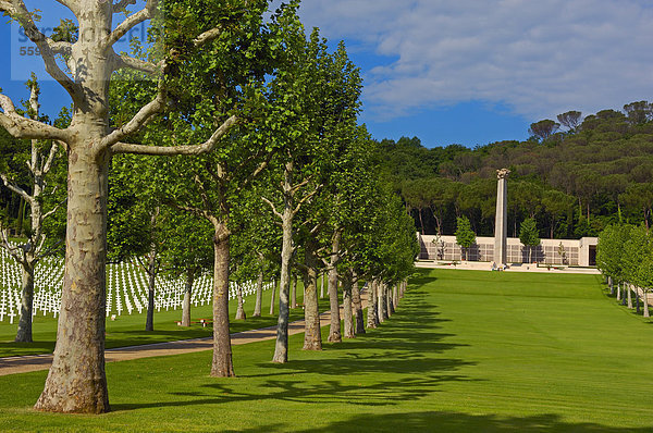 Florence American Cemetery and Memorial  amerikanischer Soldatenfriedhof mit Gedenkstätte  Florenz  Toskana  Italien  Europa