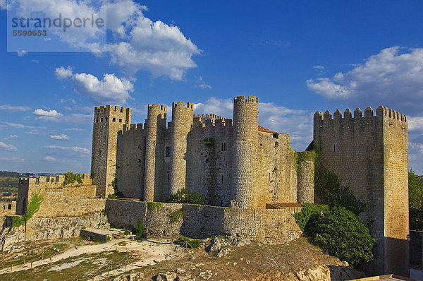 Burg bidos  heute Hotel Pousada  bidos  Distrikt Leiria  Estremadura  Portugal  Europa