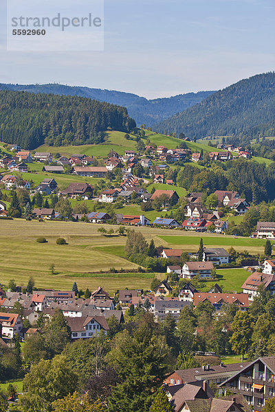 Blick auf Baiersbronn  Schwarzwald  Baden-Württemberg  Deutschland  Europa