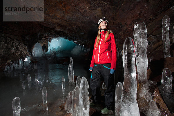 wandern  Höhle  Eis
