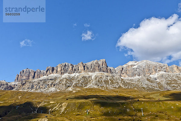 Campolongo Pass  Piz BoÈ  3152 m  Sella-Gruppe  Sellaronda  Dolomiten  Italien  Europa