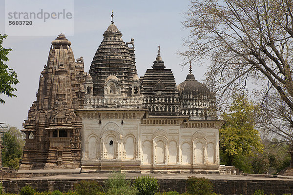 Tempel der Chandella-Dynastie  Khajuraho  Madhya Pradesh  Indien  Asien