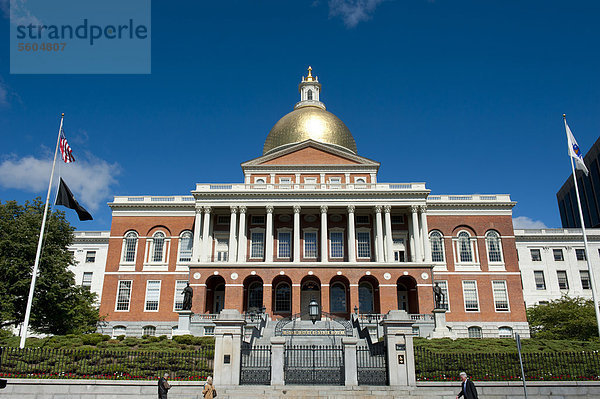 Architektur  State House  goldene Kuppel  Freedom Trail  Boston  Massachusetts  Neuengland  USA  Nordamerika  Amerika