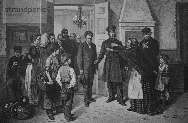 Verbrecher wird gefangengenommen  historischer Stich  1883