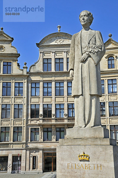 Denkmal Königin Elisabeth  Place de l'Albertine  Brüssel  Belgien  Europa  ÖffentlicherGrund